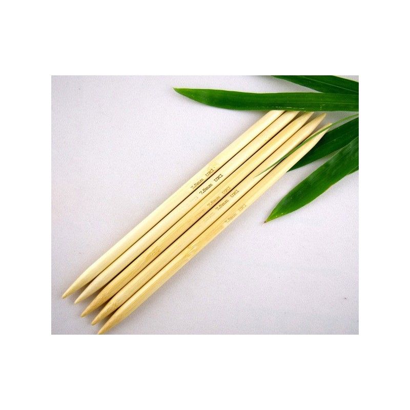 8in Addi agujas de tejer de bambú de doble punta 20cm 